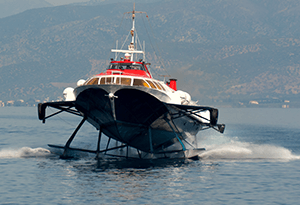 Yacht à hydrofoils